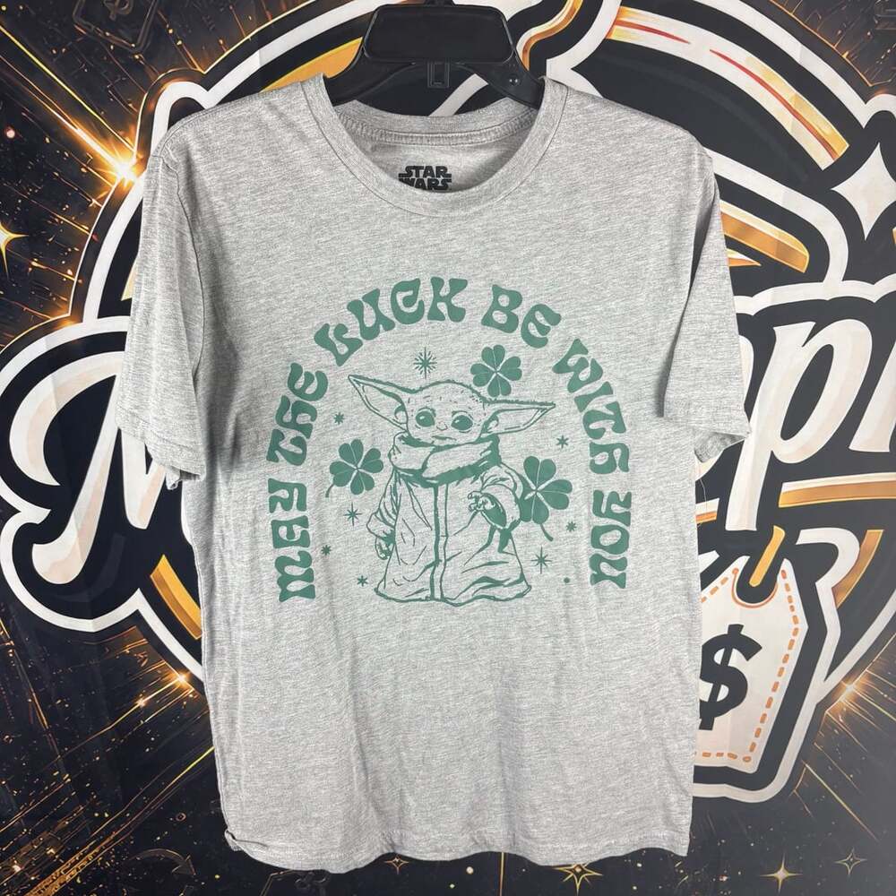 Star Wars The Mandalorian Grogu May The Luck Be With You St. Patrick's Day Tee